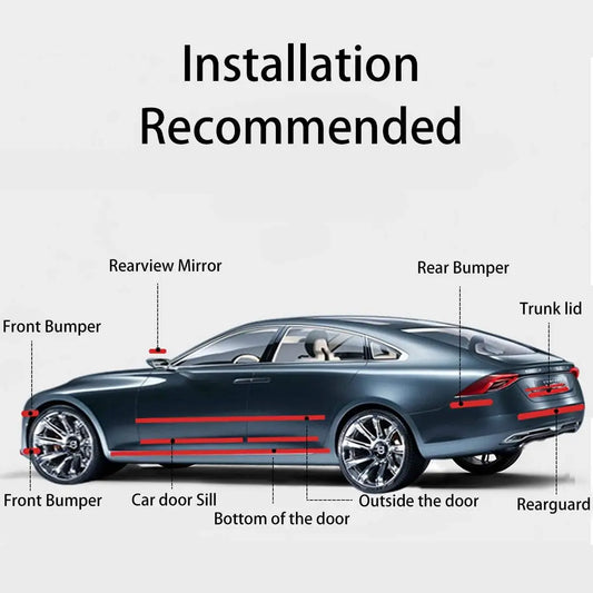 Nano Carbon Fiber Car Protection Tape - 3D Adhesive Strip for Door & Mirror Guard