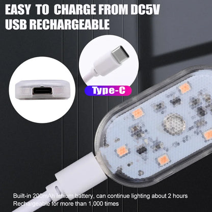 USB Rechargeable Magnetic LED Light - Car Interior & Home Ambient Lighting