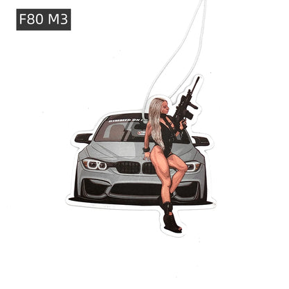 BMW Car Air Freshener Collection - Model-Specific Paper Pendants for Rearview Mirror