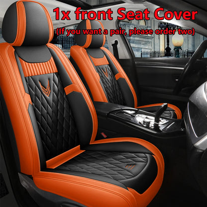 Leather Car Seat Covers Full Set - Universal PU Leather Auto Interior Protection