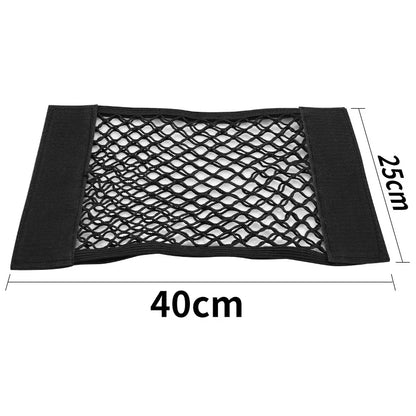 Car Storage Net Organizer - Universal Vehicle Cargo Mesh with Velcro Installation