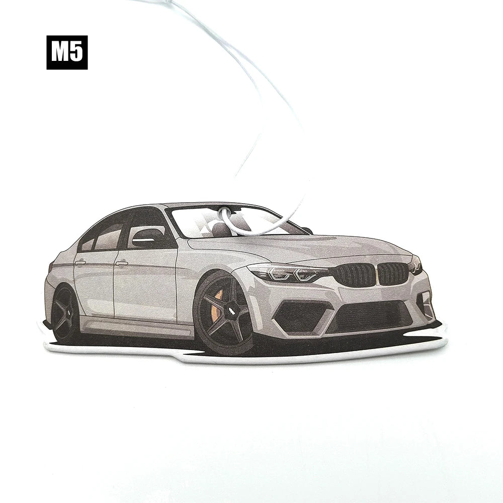 BMW Car Air Freshener Collection - Model-Specific Paper Pendants for Rearview Mirror