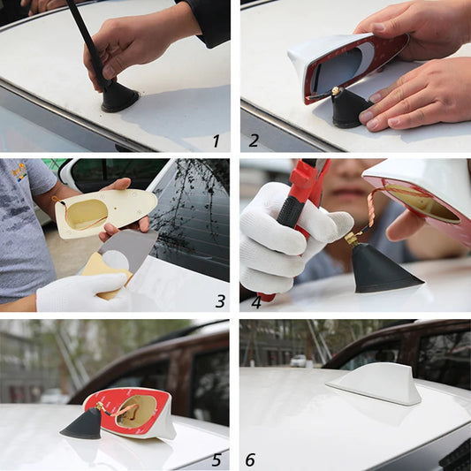 Shark Fin Antenna Cover - Decorative Roof Aerial with Signal Enhancement