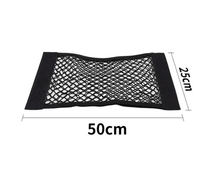 Car Storage Net Organizer - Universal Vehicle Cargo Mesh with Velcro Installation