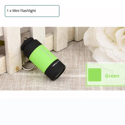 Mini USB Rechargeable Keychain Flashlight - 160 Lumen Finger-Size LED Torch