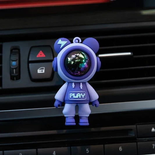 Cartoon Astronaut Car Air Freshener - Cute Vent Clip Decoration with Fragrance
