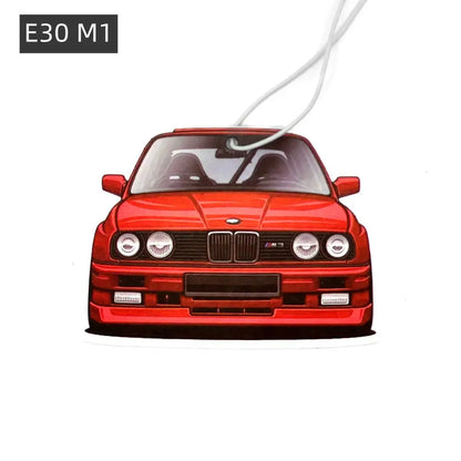 BMW Car Air Freshener Collection - Model-Specific Paper Pendants for Rearview Mirror