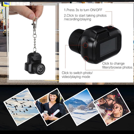 Retro Mini Camera Y3000 - 1080P HD Portable with 0.96" Screen & 8 Filters