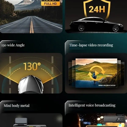 Czsky 2K 1440P WiFi Dash Cam - Voice Control DVR with Night Vision & 24H Parking Mode