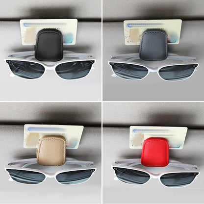Universal Car Sunglasses Clip Holder - Multi-Purpose Visor Organizer & Accessories Storage