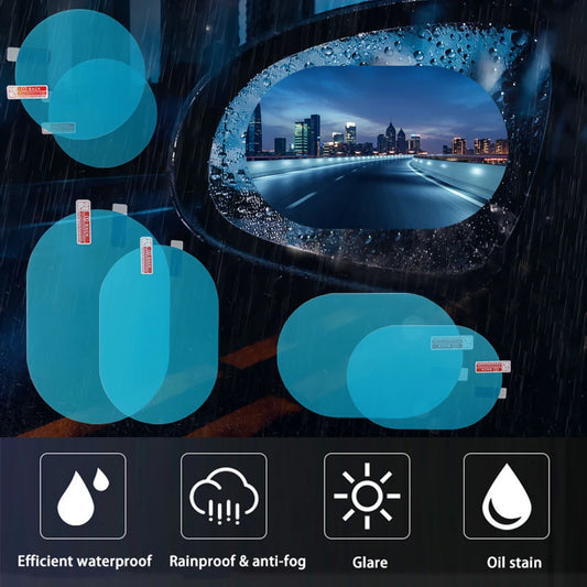Car Rearview Mirror Rainproof Film - Anti-Fog Clear Protection for All Weather