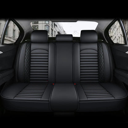 5-Seat Complete PU Leather Car Seat Cover Set - Full Interior Protection Kit
