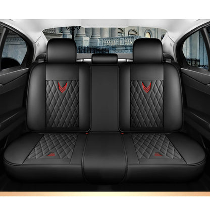 Leather Car Seat Covers Full Set - Universal PU Leather Auto Interior Protection
