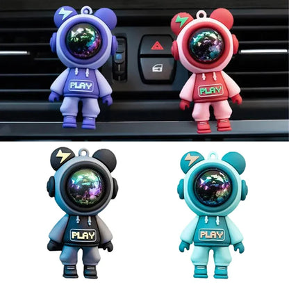 Cartoon Astronaut Car Air Freshener - Cute Vent Clip Decoration with Fragrance
