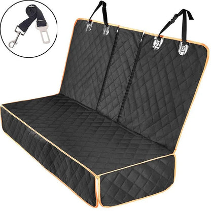 Car Dog Seat Cover - 4-Layer Waterproof Pet Protector for Back Seat