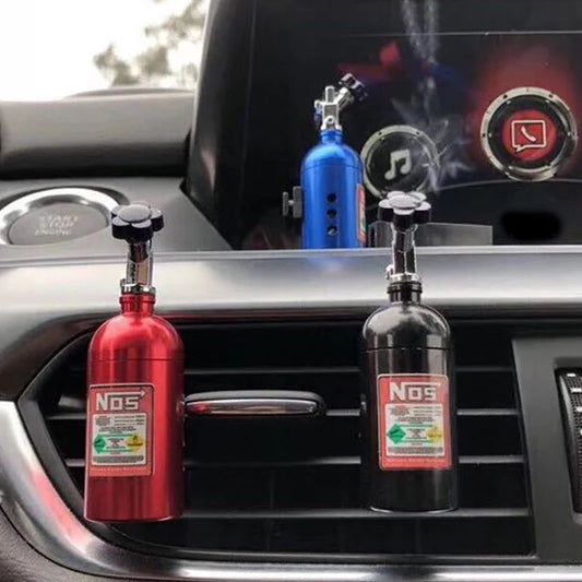 NOS Nitrogen Bottle Car Air Freshener - Racing Style Vent Clip Aromatherapy