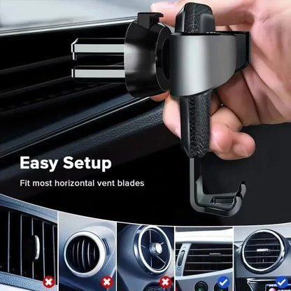 Gravity Car Phone Holder car Air Vent Clip Mount phone Stand Auto Locking Car GPS Navigation Bracket For iPhone Xiaomi Samsung