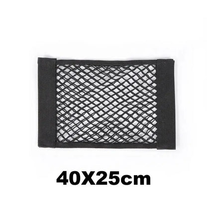 Car Storage Net Organizer - Universal Vehicle Cargo Mesh with Velcro Installation