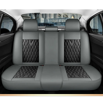 Leather Car Seat Covers Full Set - Universal PU Leather Auto Interior Protection