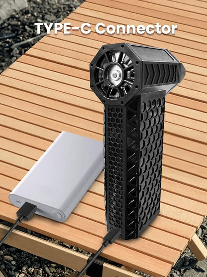 Mini Turbo Jet Fan - 130,000RPM Portable Air Blower with 52m/s Wind Speed