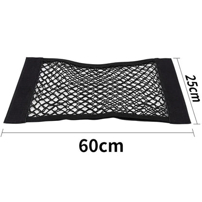Car Storage Net Organizer - Universal Vehicle Cargo Mesh with Velcro Installation