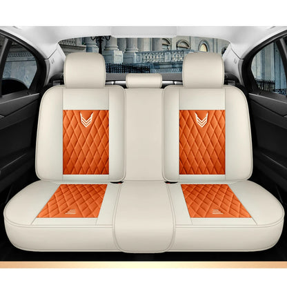 Leather Car Seat Covers Full Set - Universal PU Leather Auto Interior Protection