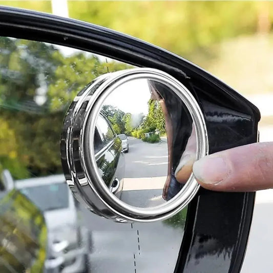 2-Piece Blind Spot Mirrors - 360° Adjustable Convex Safety Mirrors for Car
