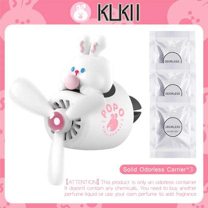 KLKLI Pilot Cat Car Air Freshener - DIY Perfume Propeller Vent Clip Diffuser