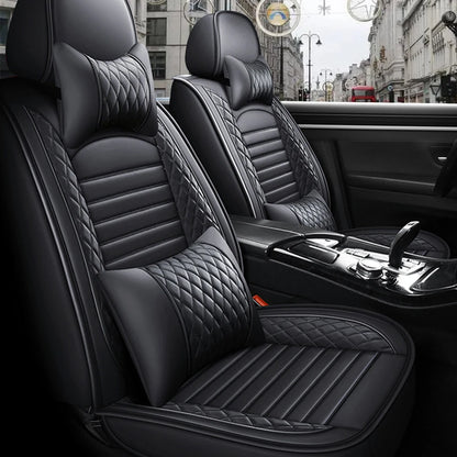 5-Seat Complete PU Leather Car Seat Cover Set - Full Interior Protection Kit