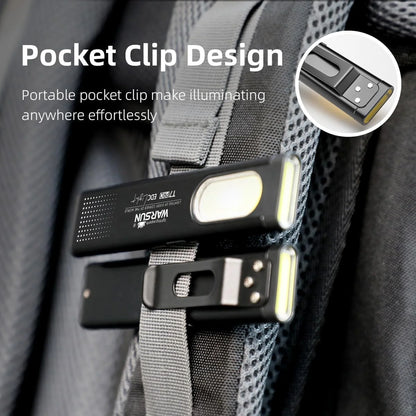 Warsun T7 LED Keychain Flashlight - 600Lm USB-C Rechargeable with Magnetic Base