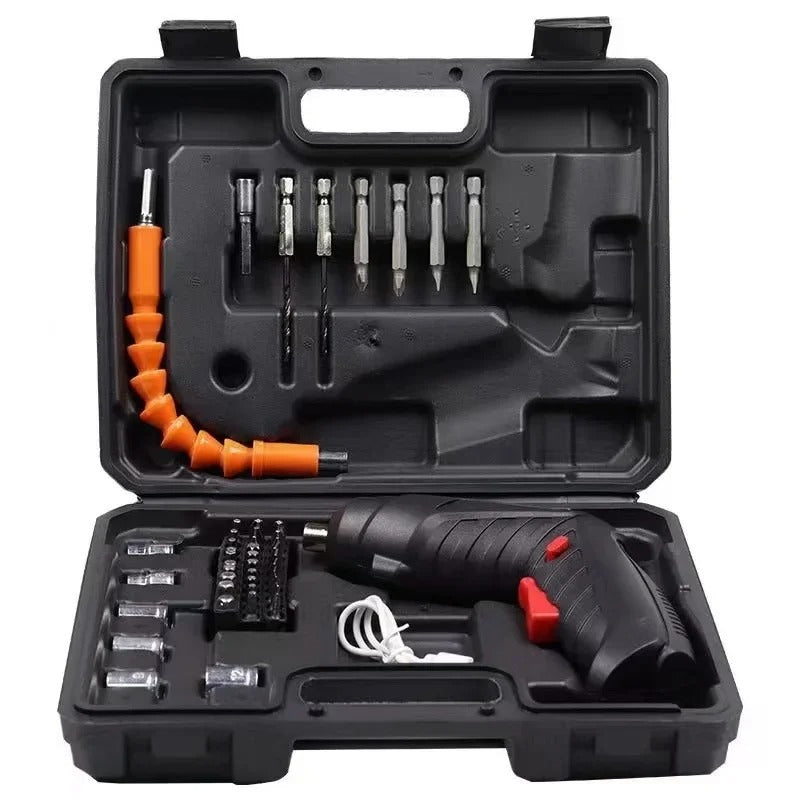 Cordless Electric Screwdriver Set 3.6V - 47-in-1 Power Tool Kit
