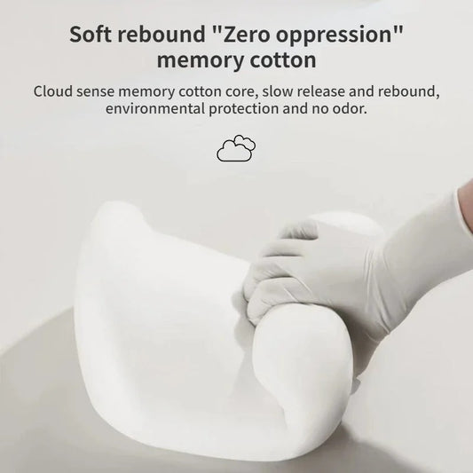 Memory Foam Car Headrest & Lumbar Support Set - Ergonomic Neck Pillow & Back Cushion