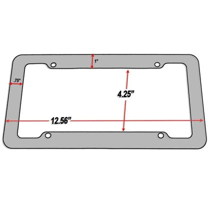 Carbon Fiber License Plate Frame + 4 Valve Stem Caps