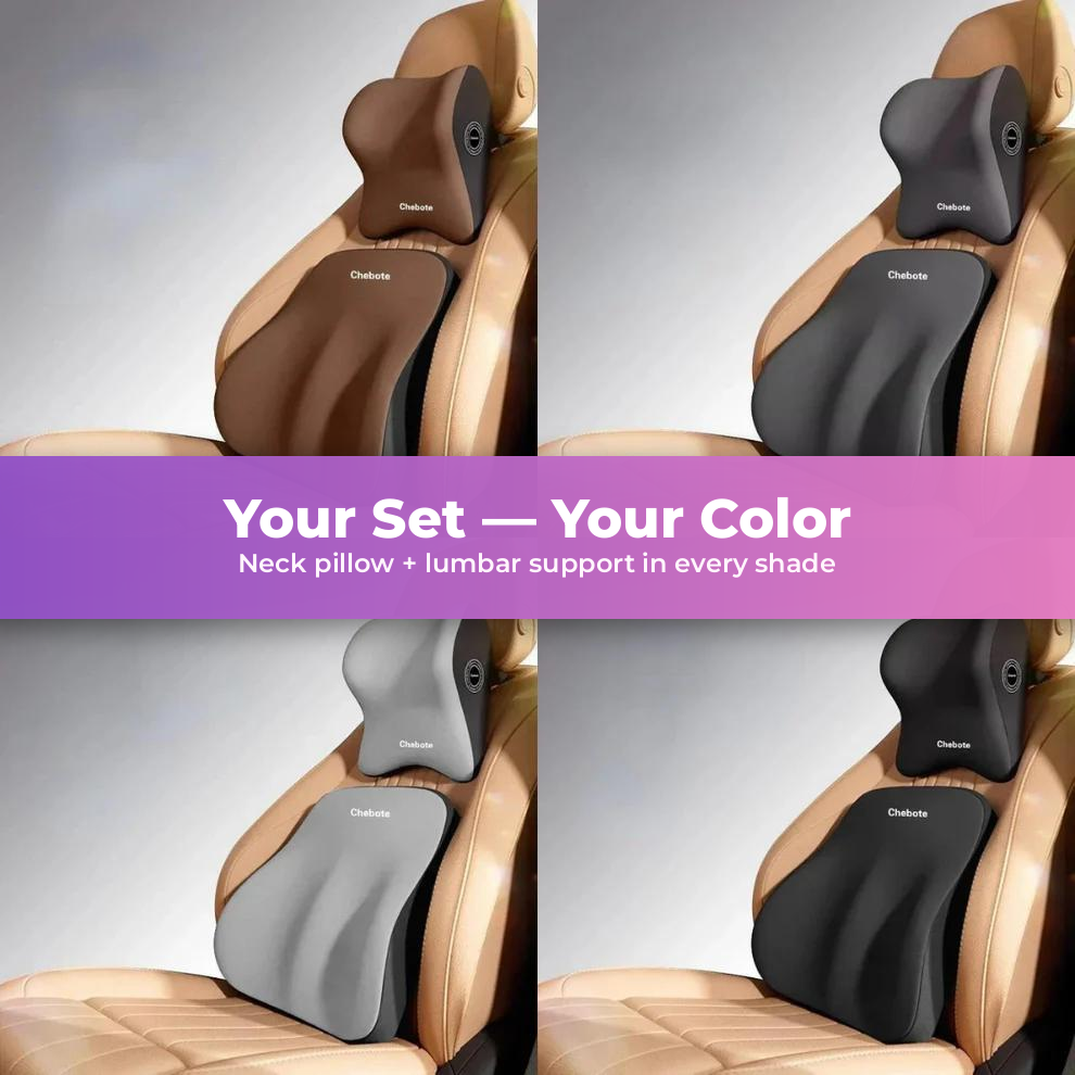 Ergonomic Car Neck & Back Cushion Set